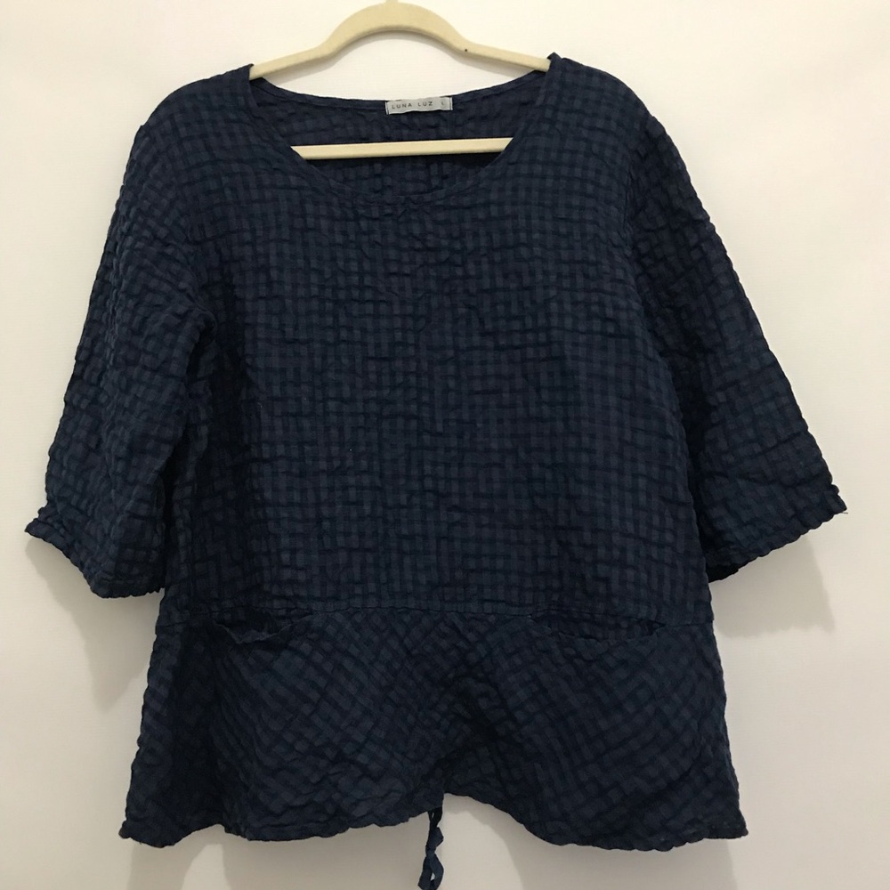 Luna Luz Linen Top Size L